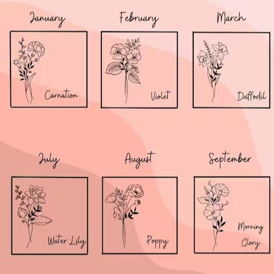Birth Flower Jewelry Travel Case