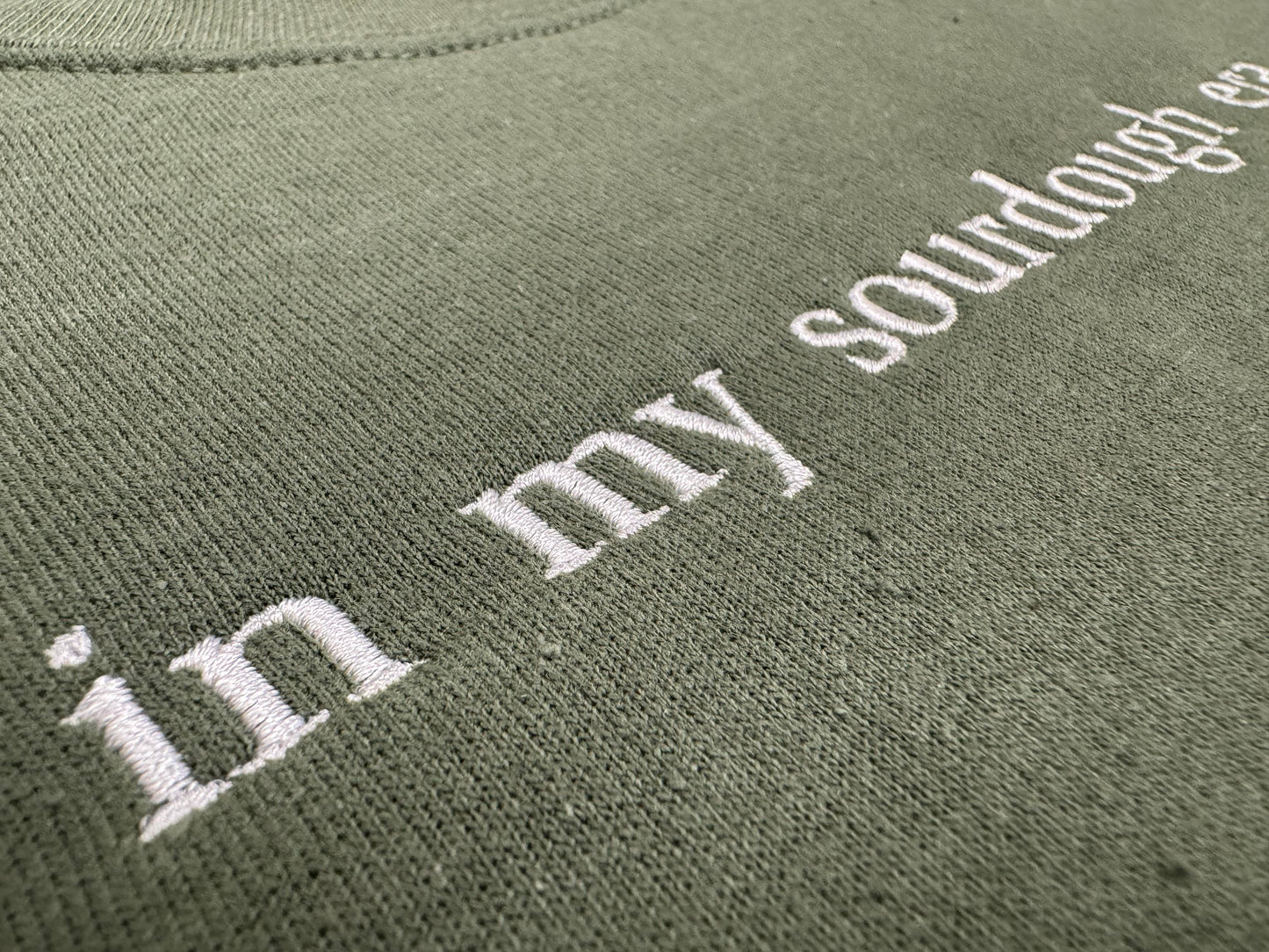 In My Sourdough Era Embroidered Crewneck Sweatshirt