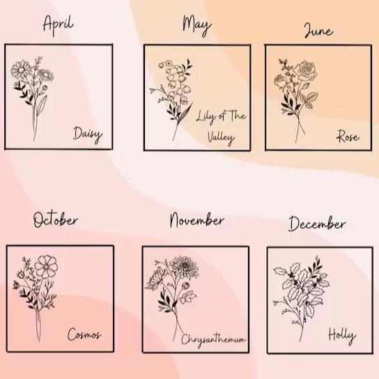 Birth Flower Jewelry Travel Case