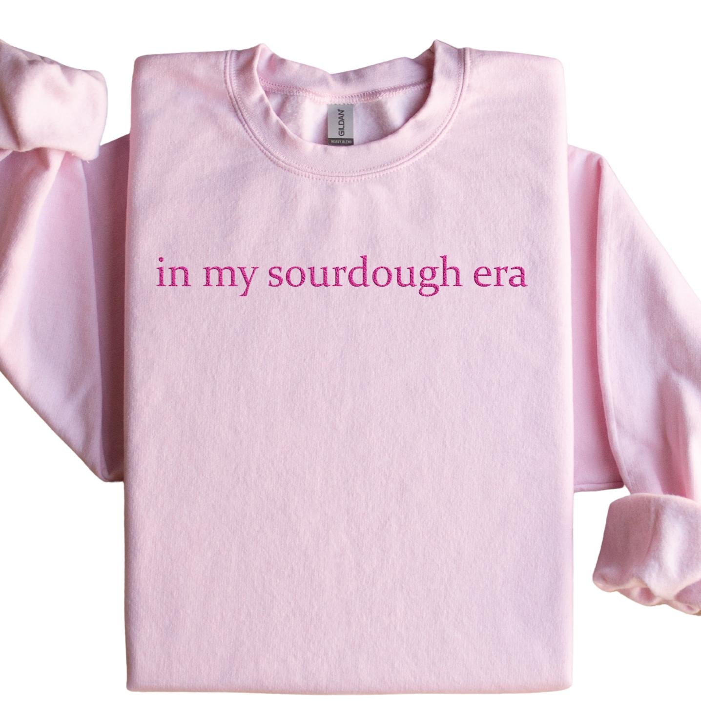 In My Sourdough Era Embroidered Crewneck Sweatshirt