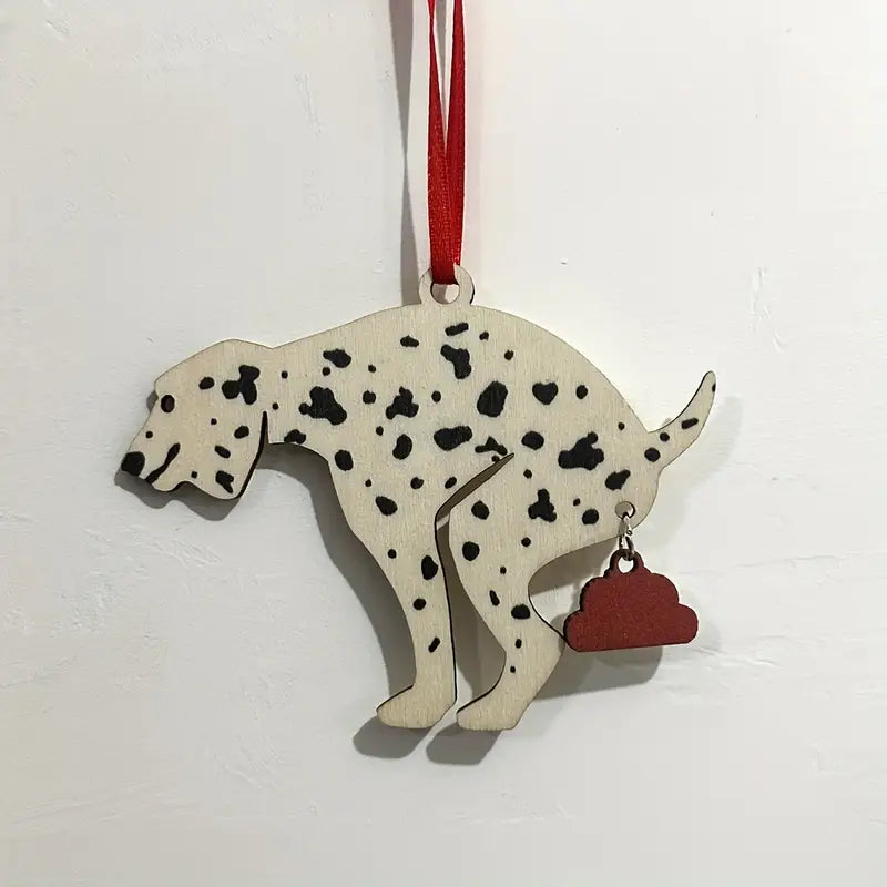 Pooping Dog Ornament