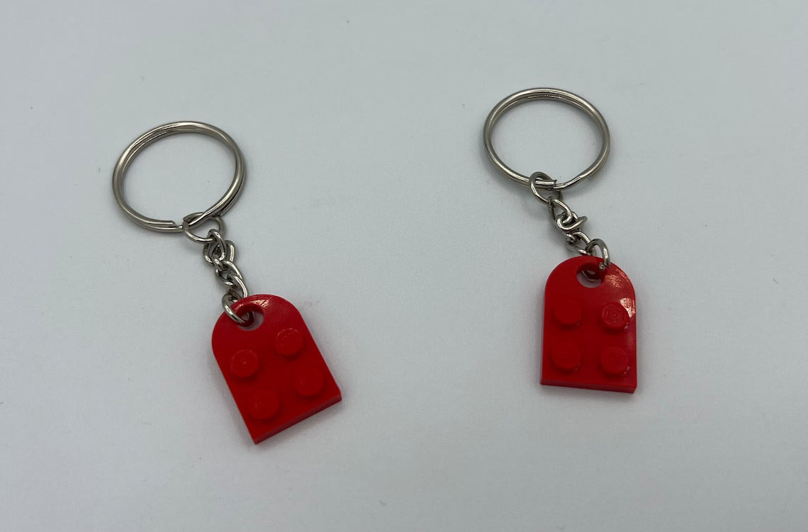 Brick Heart Keychain Set