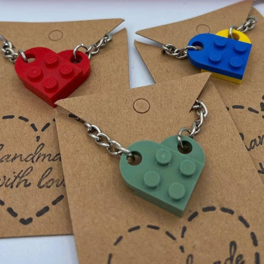 Brick Heart Keychain Set