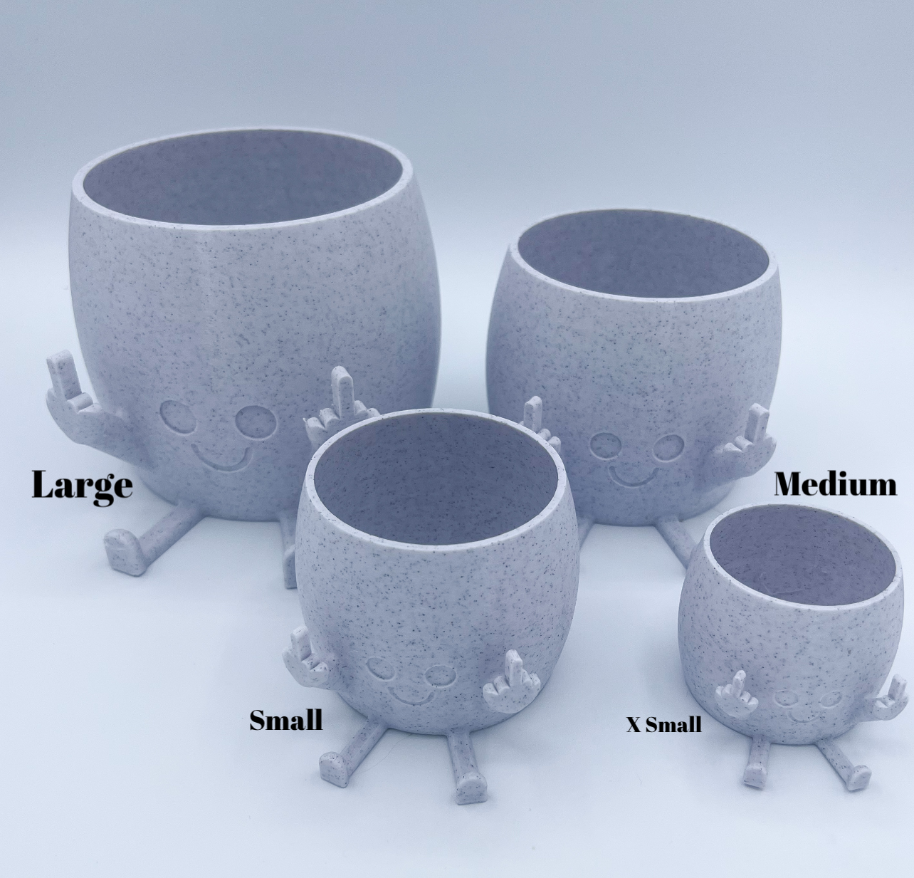 Middle Finger Happy Pot Planter/Pen Holder
