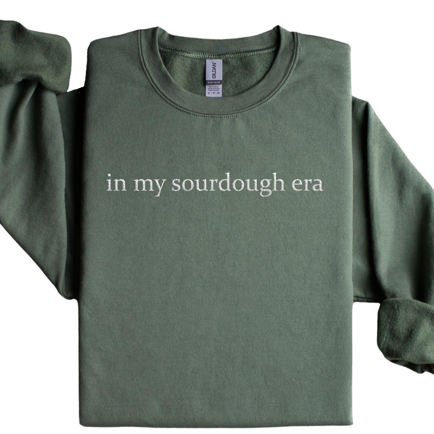 In My Sourdough Era Embroidered Crewneck Sweatshirt