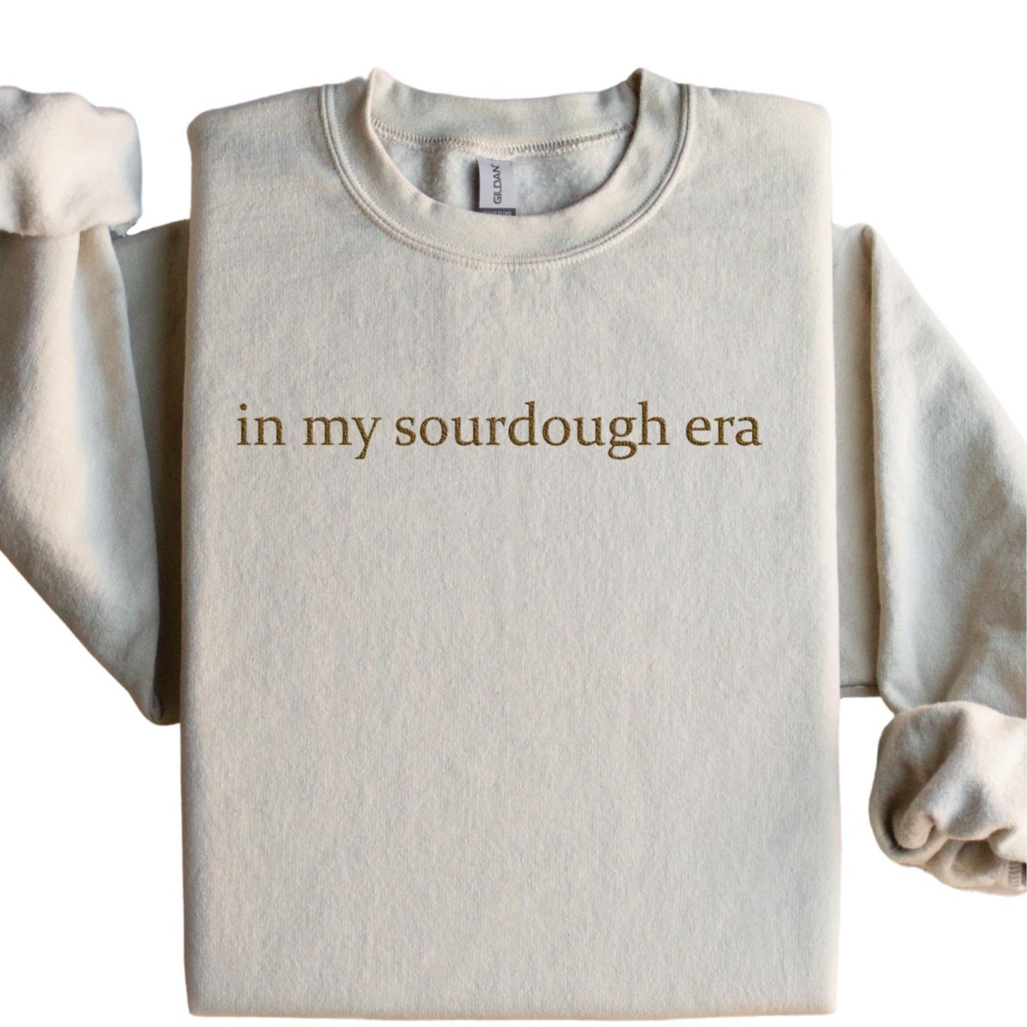In My Sourdough Era Embroidered Crewneck Sweatshirt