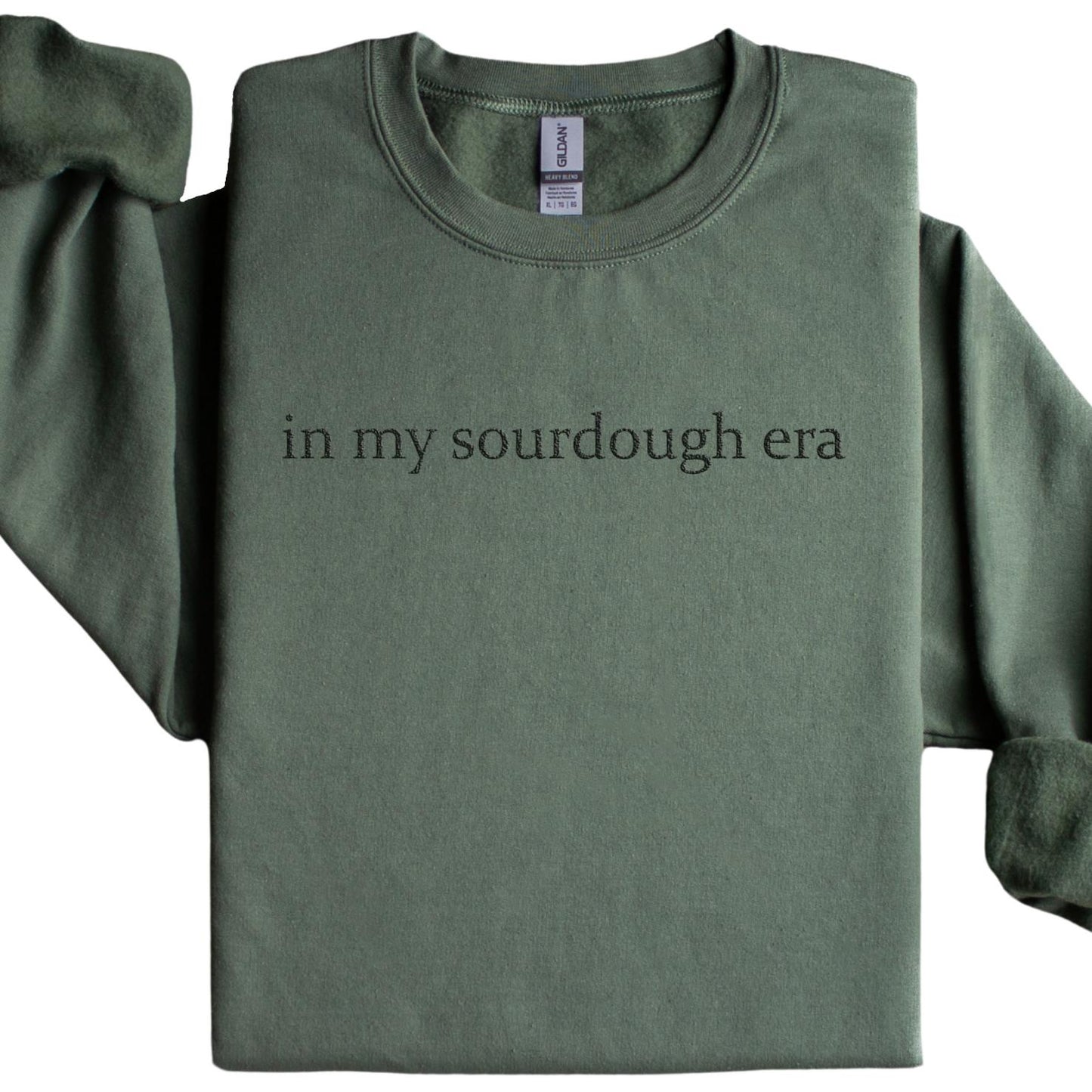 In My Sourdough Era Embroidered Crewneck Sweatshirt